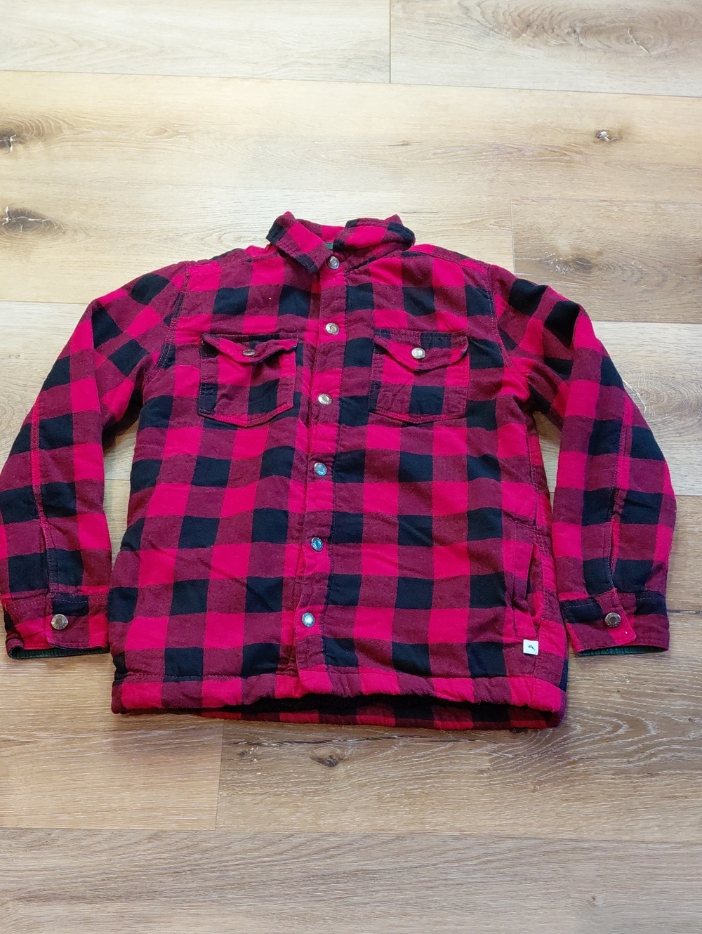 Tommy Bahama Red and Black Buffalo Plaid Kids Jacket Sz XL (14)